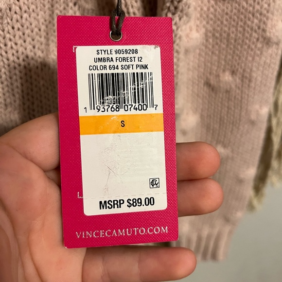 Vince Camuto pink sweater size small - Picture 3 of 5